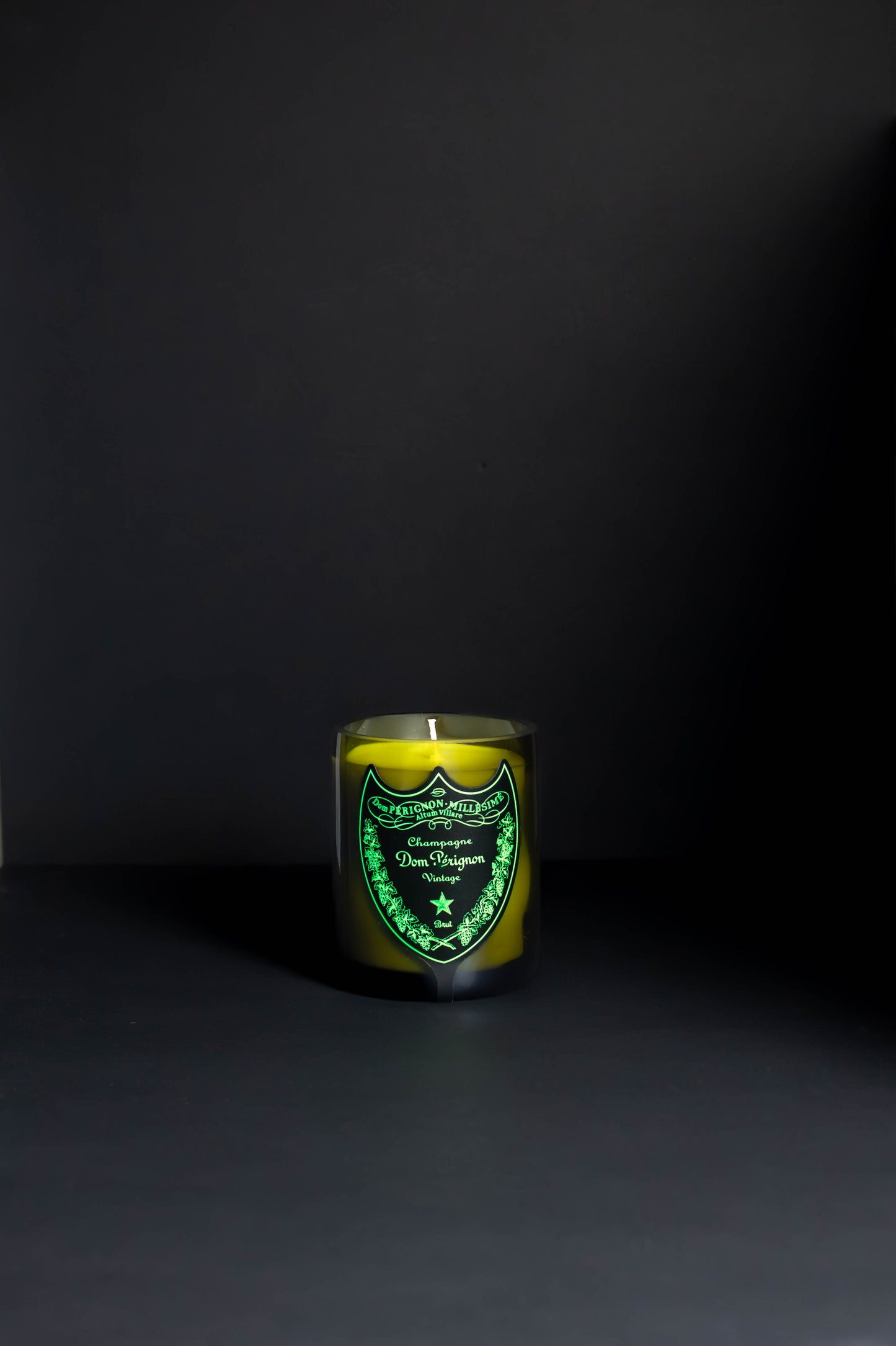 Dom Perignon Luminous Brut 750ml upcycled light up candle