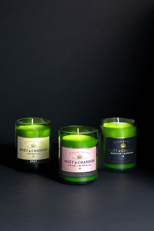 Moet & Chandon 750ml collection upcycled candles